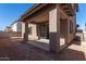 Covered patio with view of backyard and block wall at 9239 E Spiral Ave, Mesa, AZ 85212