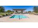 Small, refreshing spa pool with a convenient handrail at 1329 W Via De Olivos Dr, San Tan Valley, AZ 85140