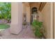 Inviting front entrance with stone path, landscaping, and mature trees at 1201 W Washington Ave, Gilbert, AZ 85233