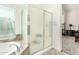 Bathroom features a walk-in shower and granite vanity at 1201 W Washington Ave, Gilbert, AZ 85233