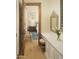 Bright bathroom with walk-in shower, and marble vanity at 10947 E Wingspan Way, Scottsdale, AZ 85255