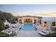 Luxury pool with spacious patio and mountain views at 10947 E Wingspan Way, Scottsdale, AZ 85255