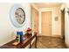 Elegant entryway with tile flooring and a console table at 8638 E Paraiso Dr, Scottsdale, AZ 85255