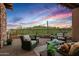 Relaxing patio boasting comfortable seating and picturesque views at 39115 N 99Th Pl, Scottsdale, AZ 85262