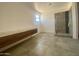 Contemporary bathroom with floating vanity and large shower at 507 E Mountain View Rd, Phoenix, AZ 85020