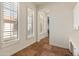 Home office with built-in desk and window views at 41253 N Whistling Strait Ct, Anthem, AZ 85086