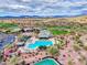 Aerial view of resort-style pool and surrounding amenities at 3220 W Feather Sound Dr, Anthem, AZ 85086