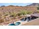 Stunning aerial view showcasing the home's private setting at 3220 W Feather Sound Dr, Anthem, AZ 85086