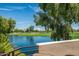 Peaceful view of the golf course and lake from private balcony at 8989 N Gainey Center Dr # 114, Scottsdale, AZ 85258