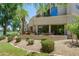 Back patio with built-in BBQ and lake view at 8989 N Gainey Center Dr # 114, Scottsdale, AZ 85258