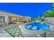 Resort-style pool with spa and a beautiful stone water feature at 12789 W Via Caballo Blanco --, Peoria, AZ 85383