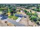 Aerial view showing a ranch-style home with a spacious yard and outbuildings at 18827 E Via Del Jardin --, Queen Creek, AZ 85142