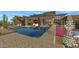 Stunning pool and spa with outdoor seating and fire pit at 39494 N 105Th St # 74, Scottsdale, AZ 85262