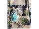 Aerial view of the house, pool, and backyard amenities at 4142 E Zion Pl, Chandler, AZ 85249