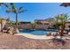 Inviting pool with a relaxing waterfall feature at 4142 E Zion Pl, Chandler, AZ 85249