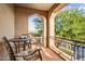 Private balcony with wrought iron railings and scenic view at 3129 S Honeysuckle Ct, Gold Canyon, AZ 85118
