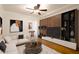 Finished basement with modern media wall at 1547 W Vernon Ave, Phoenix, AZ 85007