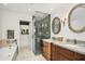Luxurious bathroom with double vanity and large shower at 6324 N 48Th Pl, Paradise Valley, AZ 85253