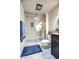 Updated bathroom with walk-in shower and modern vanity at 19202 N Signal Butte Cir, Sun City, AZ 85373