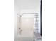 Clean bathroom with shower/tub combo and a blue and white shower curtain at 4306 E Tyson St, Gilbert, AZ 85295