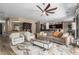 Bright living room features comfortable seating, large windows, and a view to the backyard at 37143 N Greythorn Cir, Carefree, AZ 85377