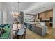 Open kitchen with a large island and built-in dining area at 2017 N 1St Ave, Phoenix, AZ 85003
