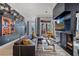 Open living area with a statement fireplace and stylish decor at 2017 N 1St Ave, Phoenix, AZ 85003