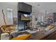 Spacious living room with a modern fireplace and built in TV at 2017 N 1St Ave, Phoenix, AZ 85003