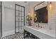 Modern bathroom with white subway tiles and black accents at 2017 N 1St Ave, Phoenix, AZ 85003