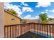 Elevated patio overlooking the pool and backyard at 2737 S 156Th Ave, Goodyear, AZ 85338