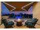 Covered patio with fire pit and view of the pool at 18211 W Sequoia Dr, Goodyear, AZ 85338