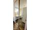 Bright bathroom with double vanity and mirrored closet at 120 N Val Vista Dr # 86, Mesa, AZ 85213