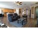 Open concept living room with kitchen and dining area views at 2405 W Minton St, Phoenix, AZ 85041