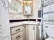 Bathroom with corner sink, vanity, and shower at 155 S Limestone Dr, Apache Junction, AZ 85119