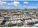 Aerial perspective of a complex of contemporary townhouses, offering a view of the neighborhood at 901 S Smith Rd # 1012, Tempe, AZ 85281