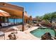 Stunning pool and patio area with desert landscaping at 42035 N 113Th Way, Scottsdale, AZ 85262