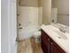 Clean bathroom with a tub and shower combination at 13049 W Redbird Rd, Peoria, AZ 85383
