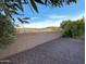 View of backyard with gravel, a wall, and desert landscaping at 13049 W Redbird Rd, Peoria, AZ 85383