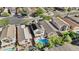 Aerial view of neighborhood, highlighting home and pool at 3211 E Kerry Ln, Phoenix, AZ 85050