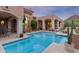 Inviting pool with spacious patio and mountain views at 26348 N 104Th Way, Scottsdale, AZ 85255