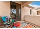 Relaxing patio with seating area and view of the community at 846 N Pueblo Dr # 126, Casa Grande, AZ 85122
