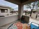 Covered patio overlooking the community pool and grounds at 846 N Pueblo Dr # 126, Casa Grande, AZ 85122