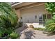 Inviting front entrance with double doors and lush landscaping at 6516 E Maverick Rd, Paradise Valley, AZ 85253