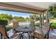 Spacious patio with seating area and pool view at 6516 E Maverick Rd, Paradise Valley, AZ 85253