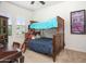 Bedroom with bunk bed, desk, and window at 10020 E Strobe Ave, Mesa, AZ 85212