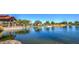 Lake view with a wooden gazebo at 10020 E Strobe Ave, Mesa, AZ 85212