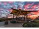 Community gazebo with seating under a shaded structure at 10020 E Strobe Ave, Mesa, AZ 85212