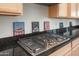 Gas cooktop with granite countertop in a well-lit kitchen at 10020 E Strobe Ave, Mesa, AZ 85212