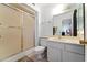 Full bathroom with shower and vanity at 9822 W Hutton Dr, Sun City, AZ 85351