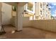 Private patio with tiled flooring and building view at 2511 W Queen Creek Rd # 134, Chandler, AZ 85248